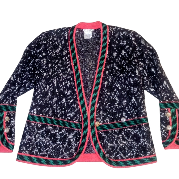 Saint Laurent Jackets & Blazers - Saint Laurent Black and Red Patterned Blazer